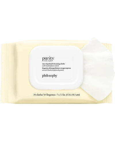 philosophy Purity Made Simple One-Step Facial Cleansing Cloths, 30 cloths