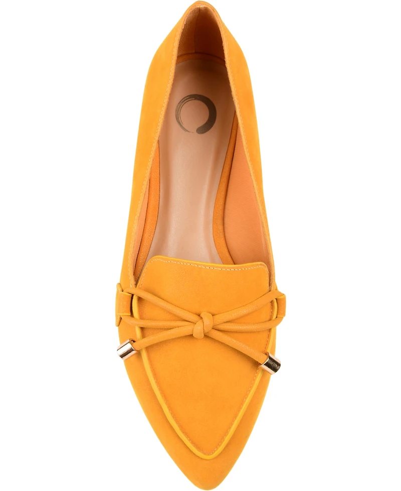 Journee Collection Women's Muriel Bow Detail Pointed Toe Flats