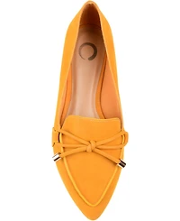 Journee Collection Women's Muriel Bow Detail Pointed Toe Flats