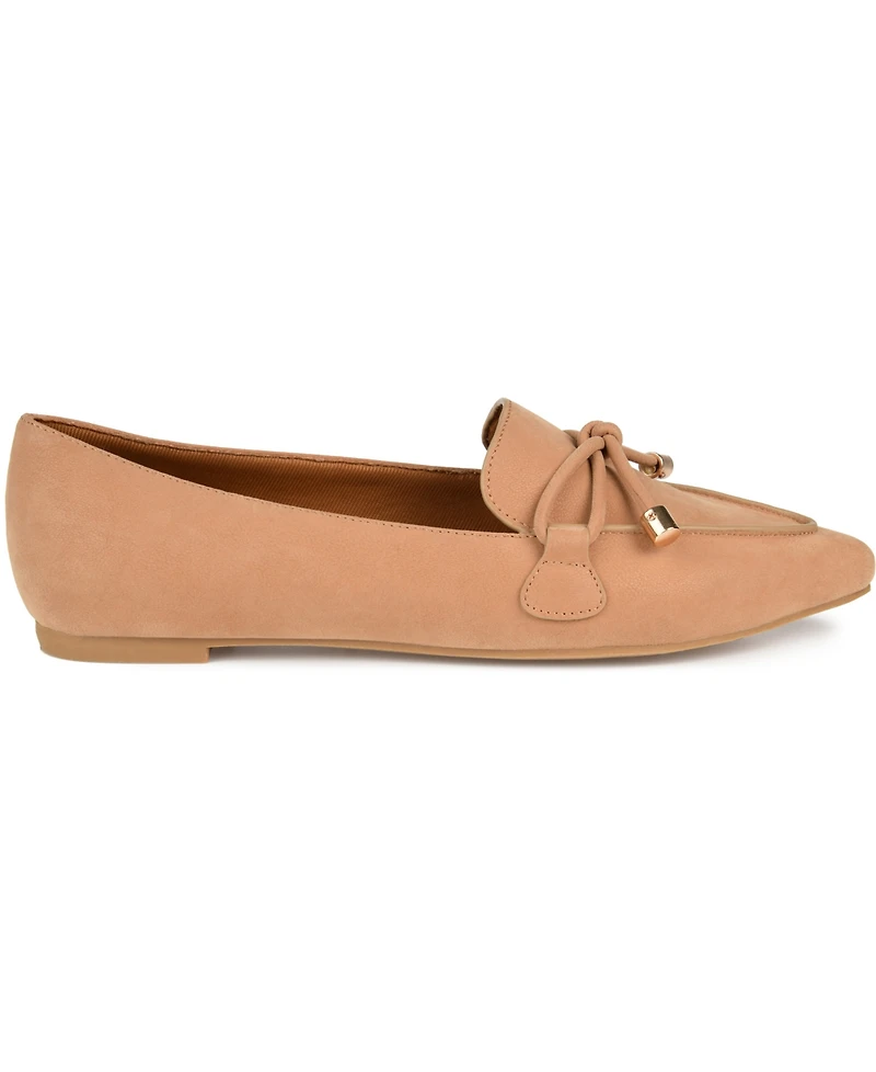 Journee Collection Women's Muriel Bow Detail Pointed Toe Flats