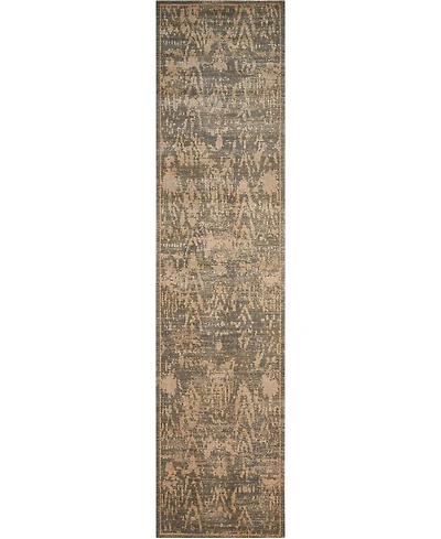 Nourison Home Silken Allure SLK17 Slate 2'5" x 10' Runner Rug