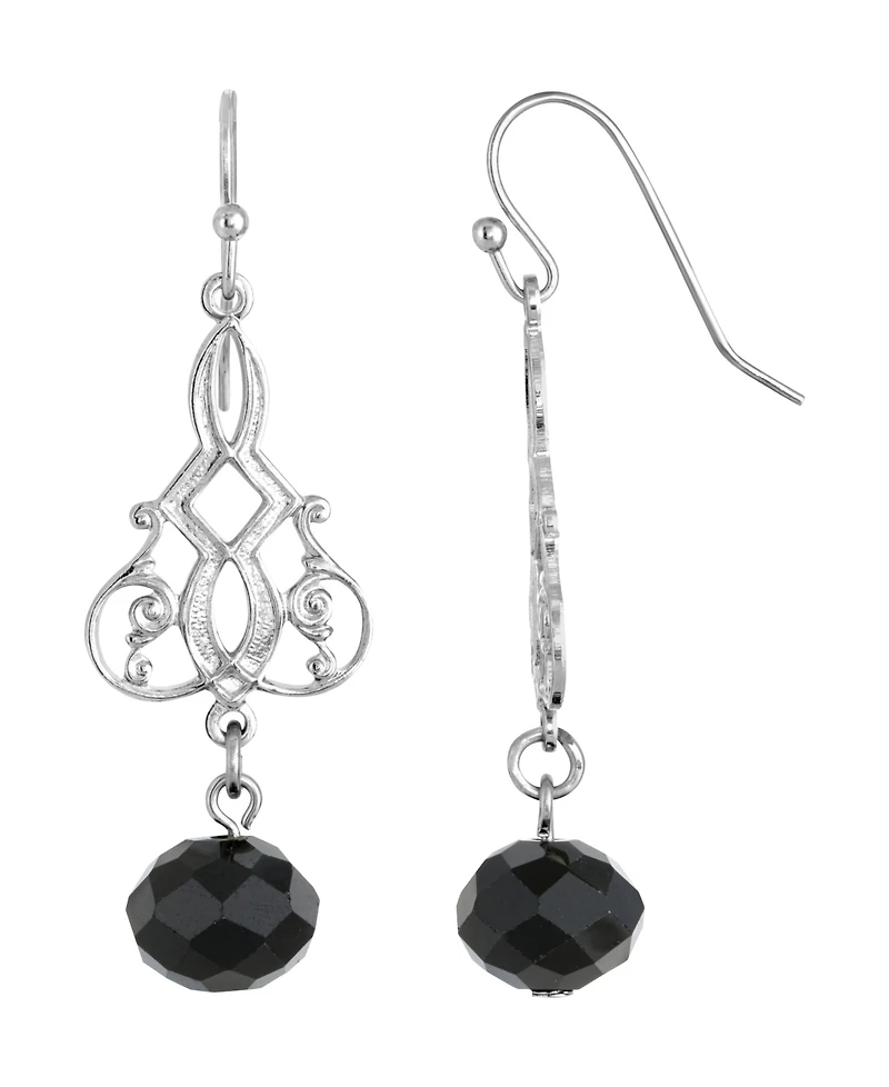 2028 Silver-Tone Drop Earrings