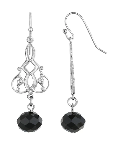 2028 Silver-Tone Drop Earrings