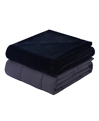 DreamLab Plush 15lb Weighted Blanket with Washable Cover
