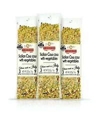 Tiberino One Pot Dish - Sicilian Cous Cous with Mixed Vegetables - 7oz 200 Grams, Pack of 3