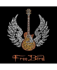 La Pop Art Lyrics to Free Bird Men's Raglan Word T-shirt