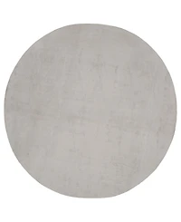 Karastan All Pet Reversible Pet Proof Gray 8' x 8' Round Rug Pad