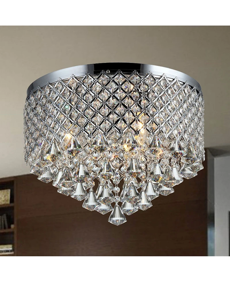 Home Accessories Trey 18" 3-Light Indoor Flush Mount Chandelier with Light Kit