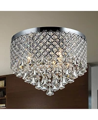 Home Accessories Trey 18" 3-Light Indoor Flush Mount Chandelier with Light Kit