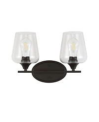 Jayne Iron/Glass Cottage Rustic Led Vanity Light