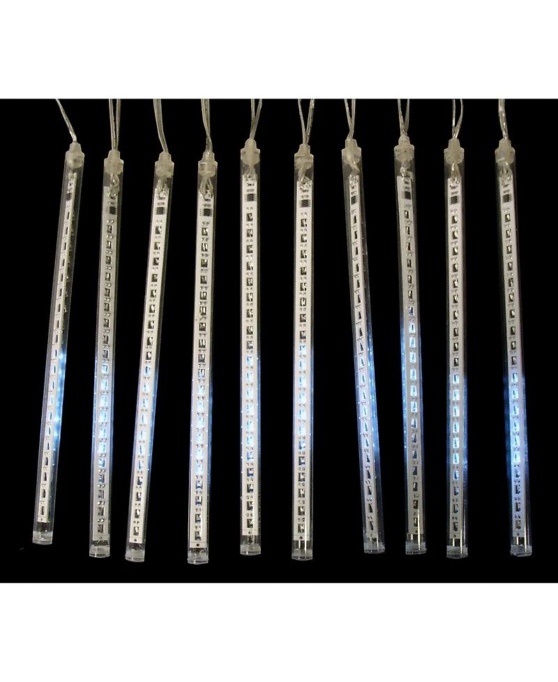Northlight Transparent Dripping Icicle Snowfall Christmas Light Tubes-Clear Wire, Set of 10