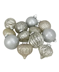 Northlight Champagne Shatterproof 3-Finish Christmas Ornaments