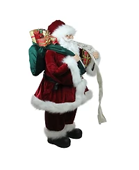 Northlight Standing Santa Claus Holding A Naughty Christmas Figurine