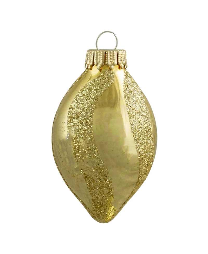 Northlight 9 Count Vibrantly Coloured 2-Finish Swirls Glass Christmas Finial Ornaments