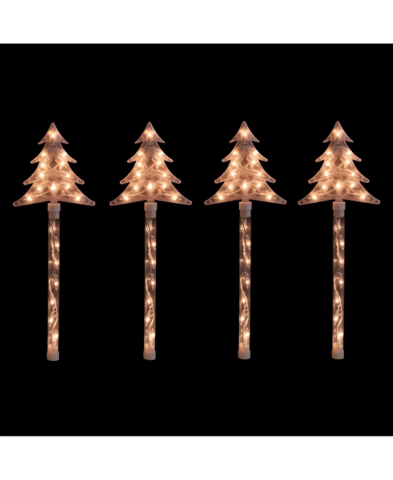 Northlight Lighted Christmas Tree Pathway Marker with Lawn Stakes