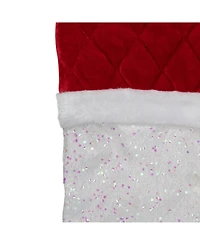 Northlight Led Lighted Iridescent Glitter Christmas Stocking with Cuff