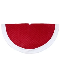 Northlight Quilted Christmas Tree Skirt with Faux Fur Trim