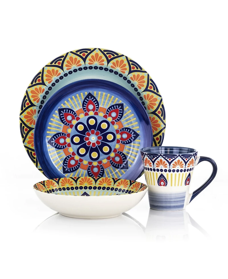 Elama Zen Mozaik 16 Pc. Dinnerware Set