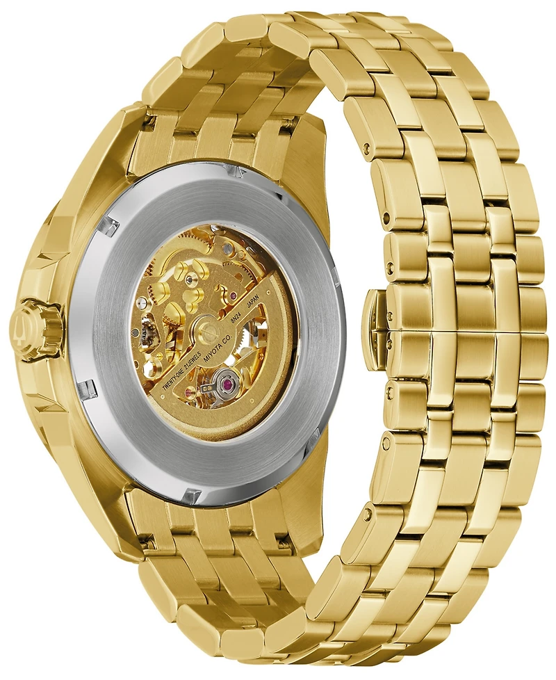 Bulova Men's Automatic Classic Sutton Gold-Tone Stainless Steel Bracelet Watch 46mm