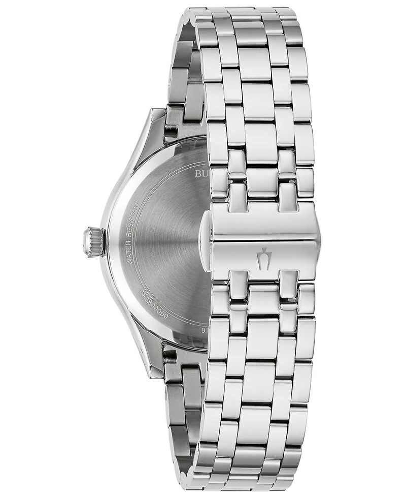 Bulova Women's Classic Diamond-Accent Stainless Steel Bracelet Watch 36mm