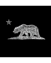 La Pop Art Men's Word Art California Bear Crewneck Sweatshirt