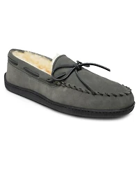 Minnetonka Men's Sheepskin Hardsole Moccasin Extended Sizes Slippers