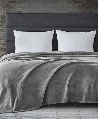 Kenneth Cole Reaction Solid Ultra Soft Plush Blanket