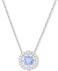 Swarovski Silver-Tone Dancing Crystal Pendant Necklace, 14-7/8" + 2" extender