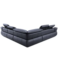 Daisley -Pc. Leather "L" Shaped Sectional Sofa with Power Recliners
