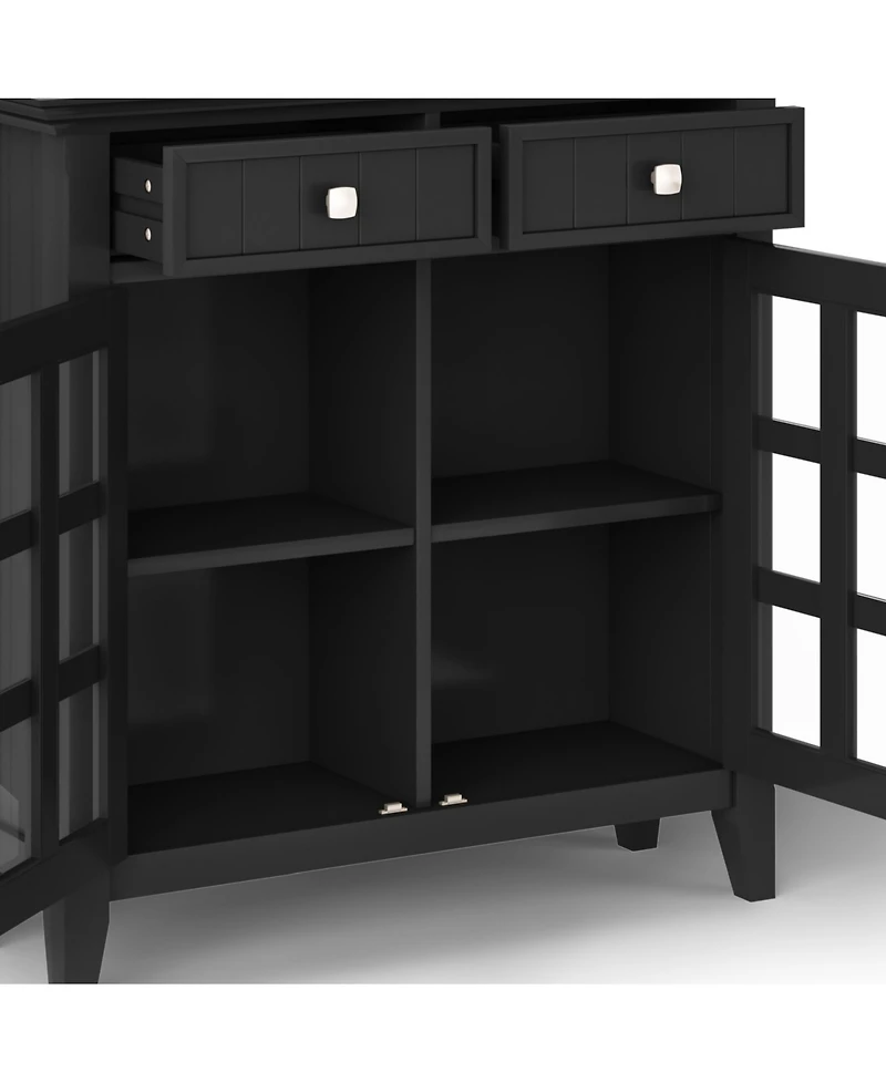 Simpli Home Acadian Solid Wood Entryway Storage Cabinet