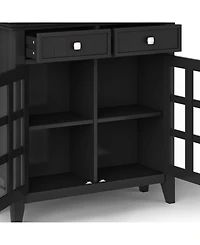 Simpli Home Acadian Solid Wood Entryway Storage Cabinet
