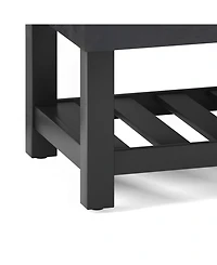 Simpli Home Cosmopolitan Storage Ottoman Bench with Open Bottom