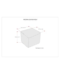 Simpli Home Fredrik Square Pouf