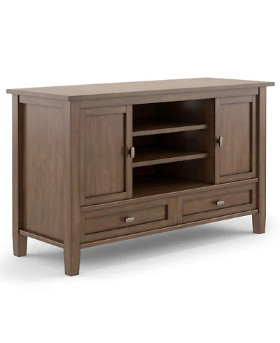 Simpli Home Warm Shaker Solid Wood Tv Media Stand
