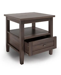 Simpli Home Warm Shaker Solid Wood End Table