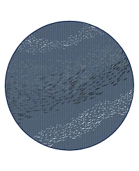Liora Manne Carmel School of Fish 7'10" x 7'10" Round Rug