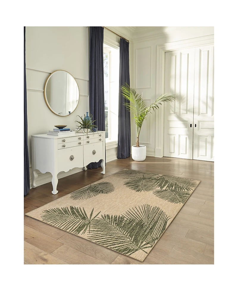 Liora Manne' Carmel Palm 7'10" x 9'10" Outdoor Area Rug