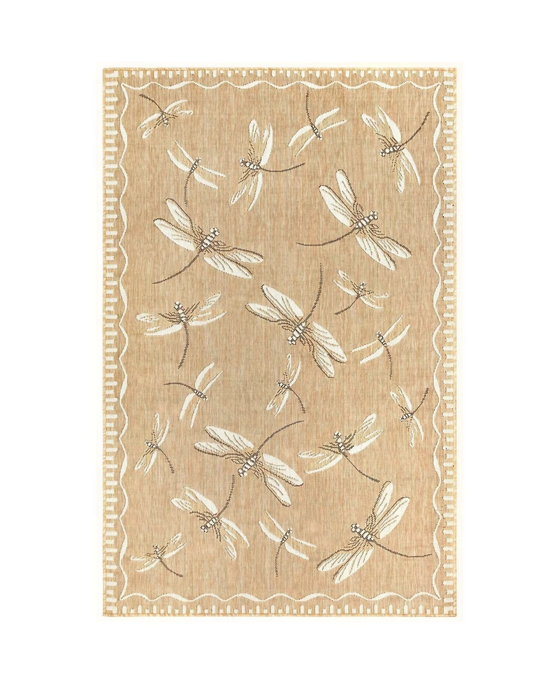 Liora Manne' Carmel Dragonfly 4'10" x 7'6" Outdoor Area Rug