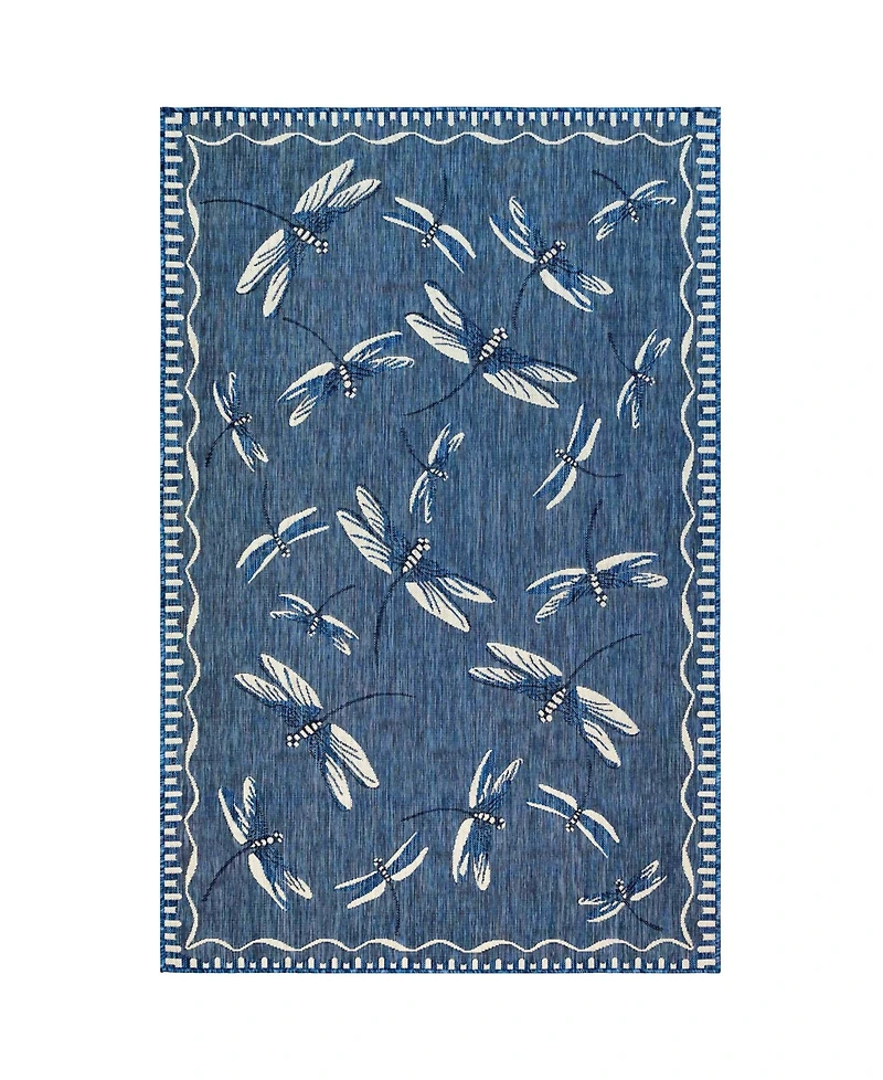 Liora Manne' Carmel Dragonfly 4'10" x 7'6" Outdoor Area Rug