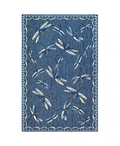 Liora Manne' Carmel Dragonfly 4'10" x 7'6" Outdoor Area Rug