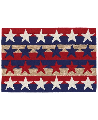 Liora Manne' Frontporch Stars and Stripes Red 2' x 3' Outdoor Area Rug