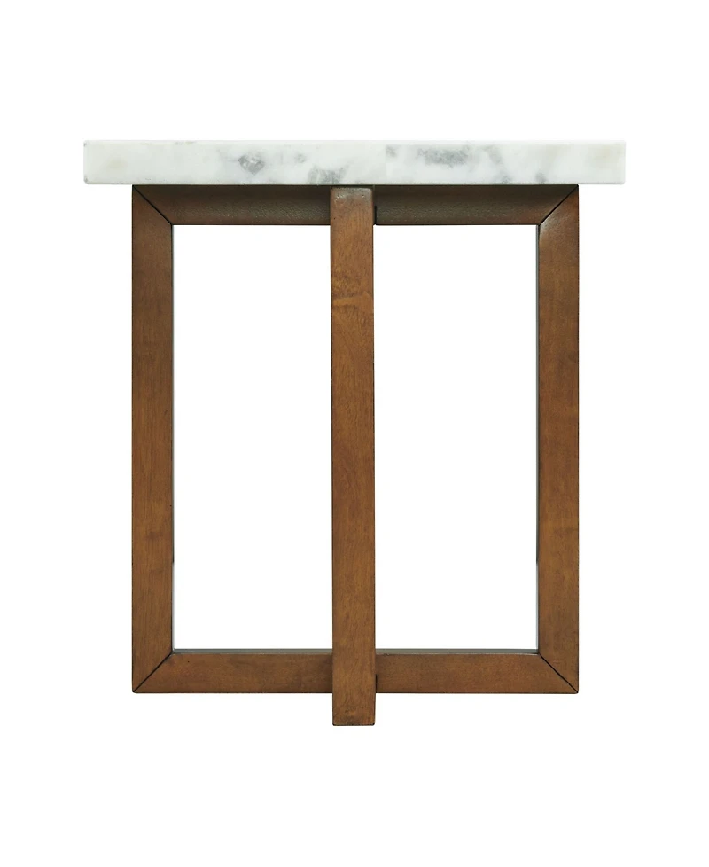 Picket House Furnishings Meyers Marble Square End Table