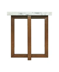 Picket House Furnishings Meyers Marble Square End Table