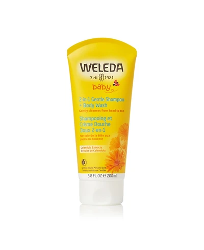 Weleda 2-In-1 Gentle Baby Shampoo and Body Wash with Calendula Extracts, 6.8 oz