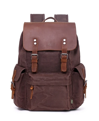 Tsd Brand Stone Creek Waxed Canvas Backpack Handbag