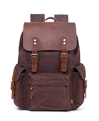 Tsd Brand Stone Creek Waxed Canvas Backpack Handbag