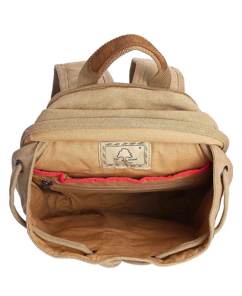 Tsd Brand Trail and Tree Double Canvas Backpack Handbag