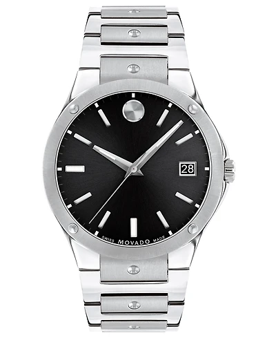 Movado Men's Swiss Se Stainless Steel Bracelet Watch 41mm