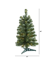 Nearly Natural Artificial Christmas Tree with 35 Led Lights and 72 Bendable Branches