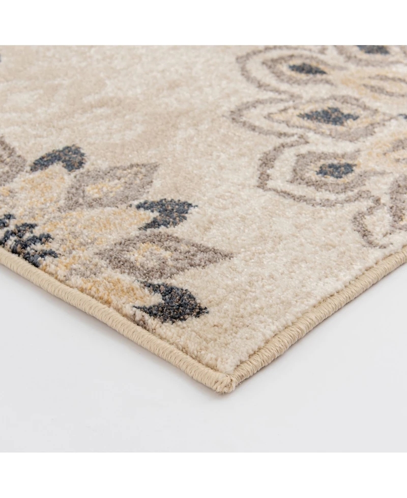 Closeout! Portland Textiles Cassandra Asterin Bone 7'10" x 9'10" Area Rug